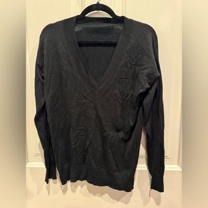 Banana Republic black v-neck sweater.